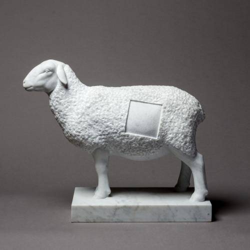 Suprematist sheep tribute to Malevich